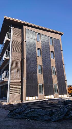 Verkshagen - Solceller fasade i boligstrøk