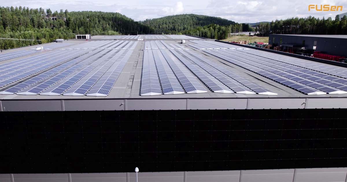 Solceller på taket til Interfrukt